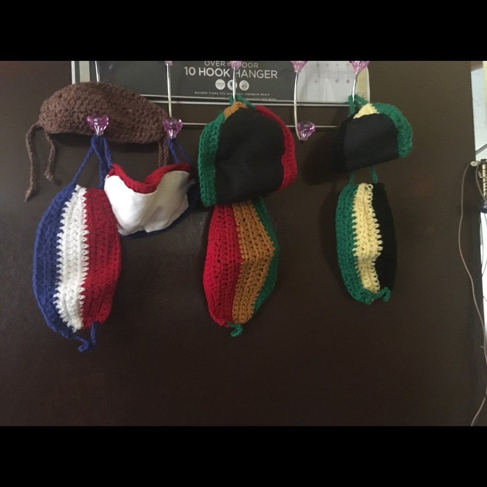 Home made Crochet hat and net hat croche